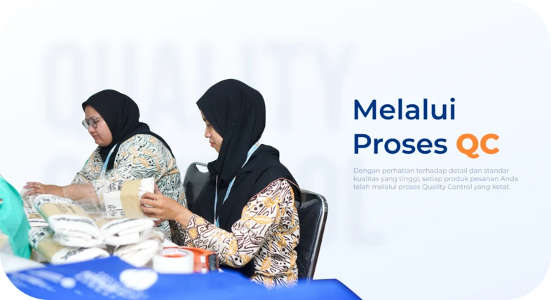 Hasil produksi merchandise perusahaan